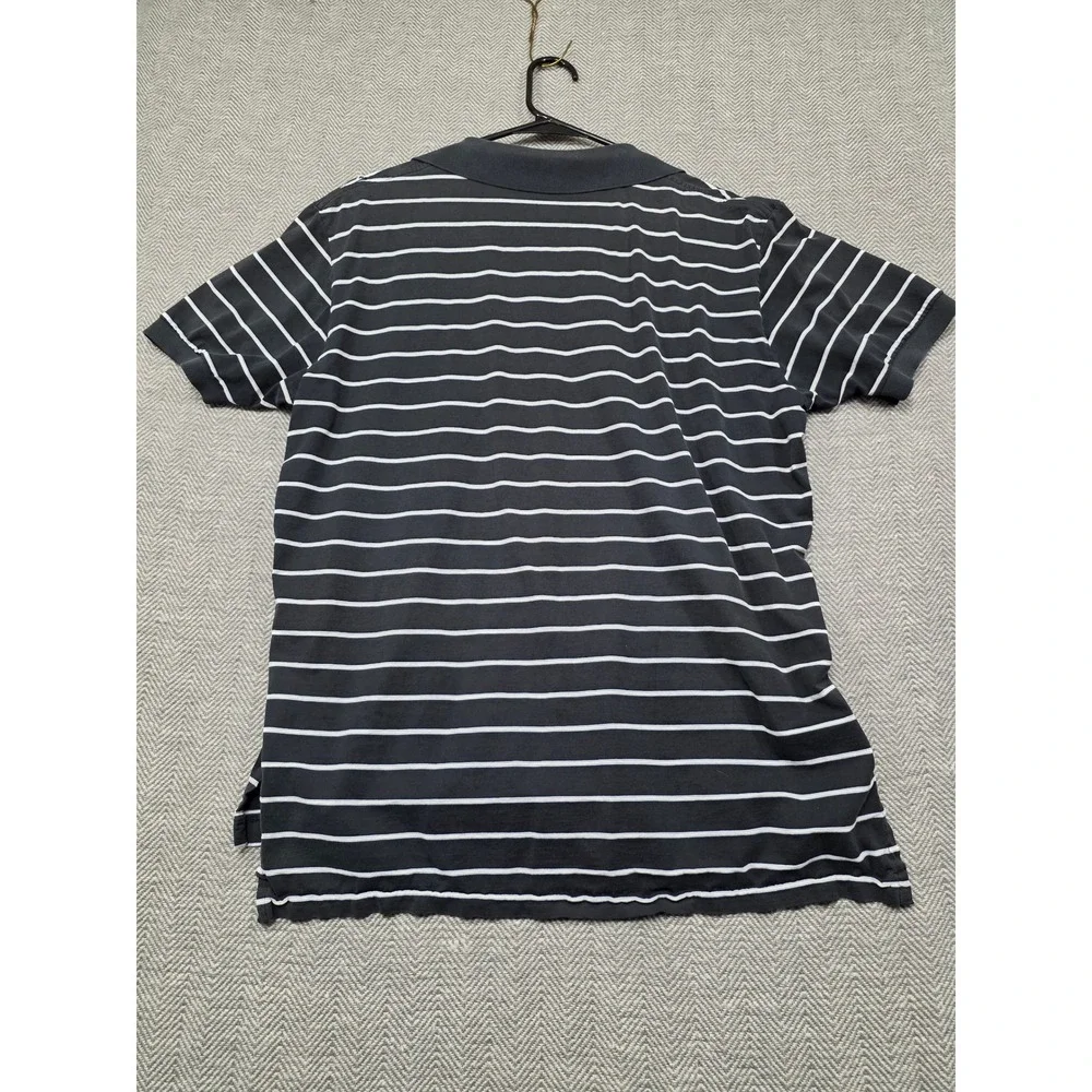 Polo Ralph Lauren Mens Striped Polo Shirt Navy Blue White Size L‎ Short Sleeve